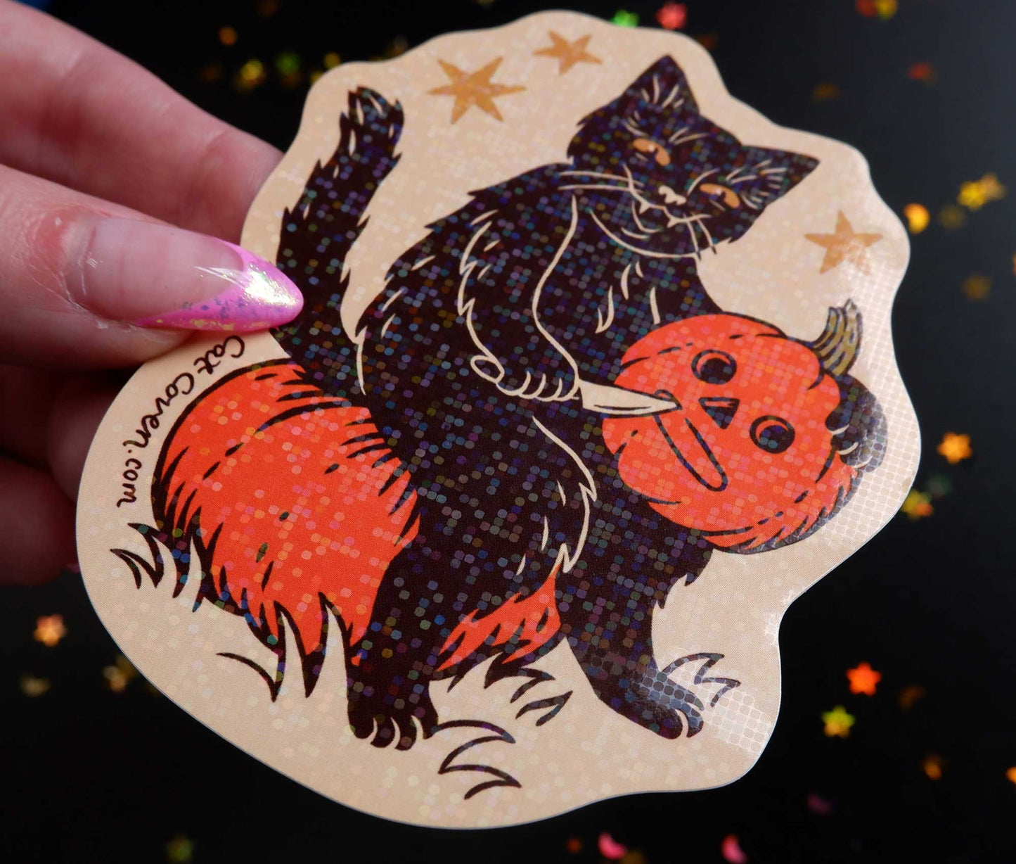 Pumpkin Carver - Glitter Sticker