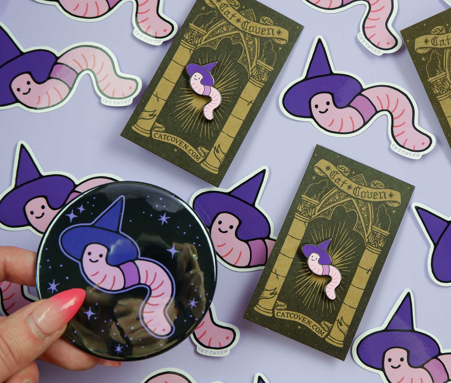 Witchy Worm - Enamel Pin